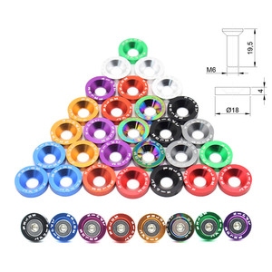 JDM Fender <strong>Washer</strong> Bolt Aluminum Anodized Colorful <strong>Countersunk</strong> <strong>Washer</strong> M6 License Plate Bumper Engine Fastener Kit - Product Image 3