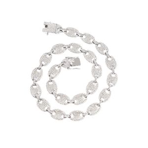 Collar de Joyería Hip Hop con Diseño de Grano de Café y Nariz de Cerdo de 13mm, Joyería de Moda Tanjing, Collar Lijing - Product Image 4