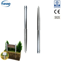 Pieux hélicoïdaux galvanisés à chaud en acier Q235B EN1090 EXC2 de 1300 mm, 85 m, durée de vie de 15 ans pour lampadaires/panneaux routiers