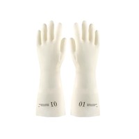 Gants de protection pour femmes en caoutchouc nitrile épais et résistant, blancs, imperméables, floqués, pour la vaisselle, le nettoyage des vêtements et la lessive