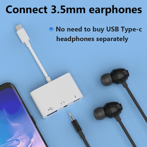 Adaptateur USB C vers USB-A OTG 3-en-1 avec prise audio 3,5 mm et port de charge rapide PD compatible avec iPhone 15, iPad Pro - Product Image 4