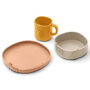 Nuevo Juego de Vajilla de Silicona KINE Personalizado, Paquete de 3, Juego de Cena de Silicona Libre de BPA - Product Image 1