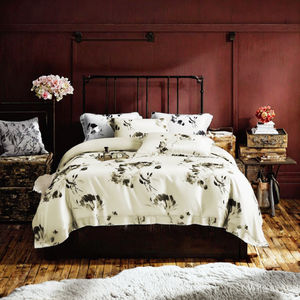 Parure de lit en fibre de Lyocell personnalisée pour l'été, textile de maison confortable, imprimé numérique blanc, 200 fils/cm², housse de couette, drap plat, taie d'oreiller, King/Queen - Product Image 3