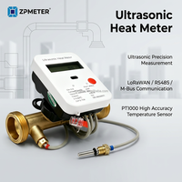 Compteur d'énergie thermique ZPMETER 512A, ultrasonique, pour tuyaux en laiton, RS485 MBUS, avec batterie 10 ans et protocole Modbus pour appartements