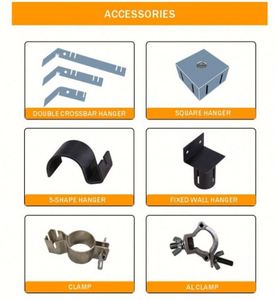 Cortina de Fondo Ajustable de 6 a 20 Pies, Kits de Tubos y Cortinas Multiusos para Ferias Comerciales, Bodas, Exhibiciones y Convenciones - Product Image 4