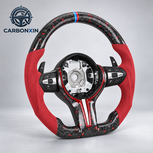 Volante Deportivo Personalizado de Fibra de Carbono Forjada y Cuero de Alta Calidad para las Series 4, F, E91, E46, M3, X5, E90 - Product Image 2