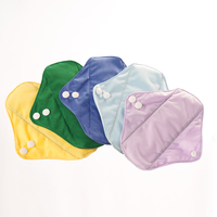 Toalla Sanitaria de Maternidad Lavable, Reutilizable y Transpirable, con Interior de Carbón de Bambú, Capa Superior de Algodón Suave, Forma Alada, Súper Absorbente