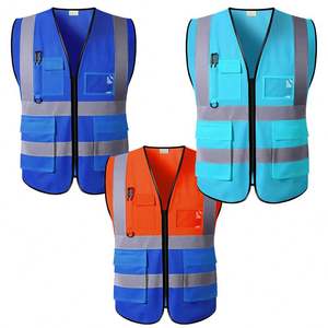 Chaleco reflectante de malla para hombre con múltiples bolsillos Seguridad al por menor MOQ bajo Trabajo al aire libre Chaleco DE SEGURIDAD deportivo - Product Image 1