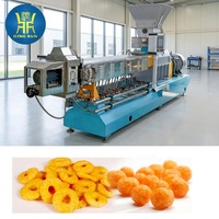 Ligne de production clé en main entièrement automatique d'extrudeuses à double vis pour maïs soufflé, machine de fabrication de snacks en vrac à base de maïs soufflé