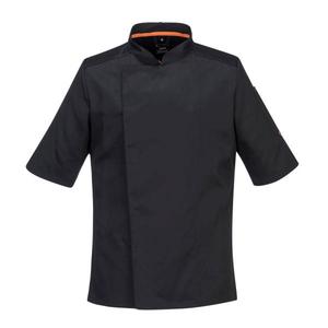 PORTWEST - C746BKRL Veste manches courtes air pro en maille stretch, Noir-EAN 5036108389131 CHEFS AND FOOD INDUSTRY WORKWEAR - Product Image 1
