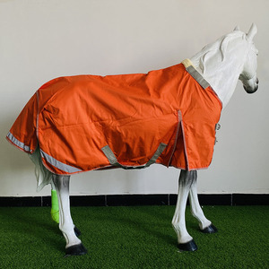 <span class=keywords><strong>Couverture</strong></span> de pluie d'<span class=keywords><strong>hiver</strong></span> pour <span class=keywords><strong>cheval</strong></span> orange en gros bon marché drap équin équestre avec couvre-cou standard - Product Image 3