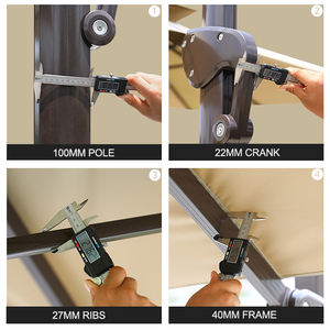 Patio commercial cafe garden ombrellone parasole ombrellone da esterno con supporto <span class=keywords><strong>logo</strong></span> personalizzato - Product Image 3