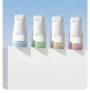 Parapluies de poche de haute qualité, colorés, pliables en 5 sections, portables, protection UV, mini parapluie de poche avec logo - Product Image 6