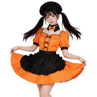 Costume d'Halloween : Tenue de Sorcière Magique Citrouille, Costume de Poupée Horreur, Robe de Princesse Fugitive, Robe de Vampire pour Femme en Polyester Adulte