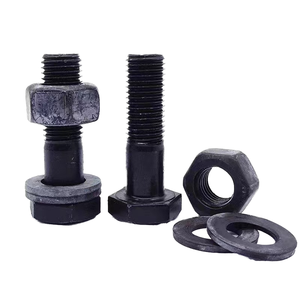 Hochfeste Sechs kant schrauben aus Kohlenstoffs tahl ASME Black Oxide Finish mit Muttern Größen M16 <span class=keywords><strong>M20</strong></span> M22 M24 M27 M30 M3 Schrauben und Muttern - Product Image 4