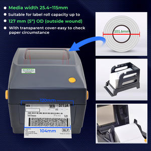 Winpal WP300E เดสก์ท็อป 4 นิ้ว USB BT Wifi ความร้อนเครื่องพิมพ์ฉลากบาร์โค้ดคู่ผนังพลาสติกเครื่องพิมพ์ฉลาก 4x6 สําหรับ <span class=keywords><strong>Express</strong></span> - Product Image 5