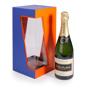 Empaquetado de cartón de caja de botella de vino fino de lujo de diseño personalizado con laminación mate y relieve para whisky y cerveza - Product Image 4