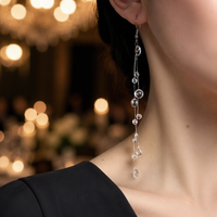 Boucles d'oreilles pendantes minimalistes en plastique effet goutte de rosée, très vendues, pour accessoires de mariage et DIY pour femmes