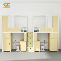 Lit superposé en métal à fabrication rapide, livraison à temps, lits superposés robustes pour adultes, lit superposé en métal pratique avec bureau