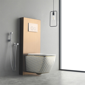 WC suspendu mural en céramique sans bride, de luxe haut de gamme pour salle de bain - Product Image 1