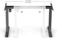 Table d'ordinateur réglable Table élévatrice Base jambe pour s'asseoir pour se tenir debout bureau motorisé blanc