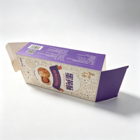 Boîte à pâtisserie auto-élevante en papier rigide biodégradable, imprimée UV personnalisée, style double insert, pour gâteaux de lune croustillants au jaune d'œuf, idéale comme boîte cadeau