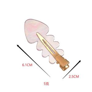 Lot de pinces à cheveux mignonnes en alliage d'acétate motif feuille et cœur, barrettes crocodiles sans pli, accessoires de mode élégants pour femmes et filles - Product Image 3