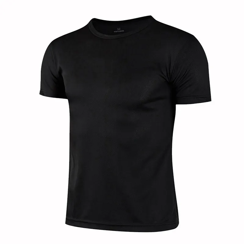 Özel baskı kadın boş erkek t-shirt % 100% Polyester spor T Shirt bluzlar Tops Unisex spor kuru Fit düz T gömlek