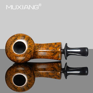 Muxiang Handmade Briarwood Tobacco Pipe Straight Type With Filter For Men Smoking Pipe - Product Image 1
