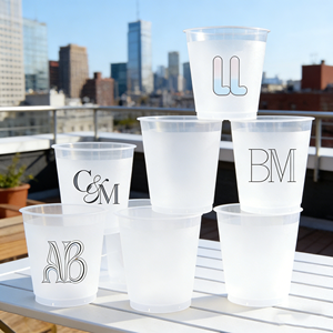 Vaso de Plástico en Forma de U con Logotipo Personalizado para Bodas, 14oz 16oz 24oz, Transparente Esmerilado, Desechable, para Smoothies, PP, Vaso Rígido para Té con Leche y Burbujas - Product Image 1