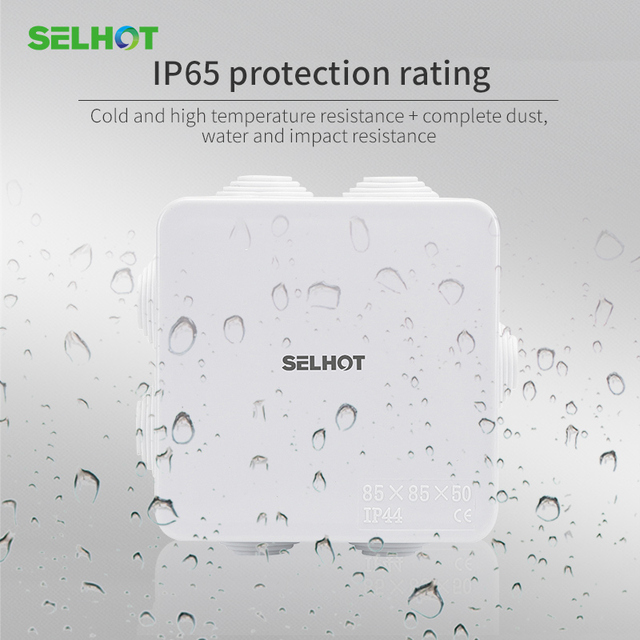 SELHOT SHQ3 Outdoor Waterproof Plastic Electrical Junction Box IP65/IP44 Enclosure for Electronics & Instruments