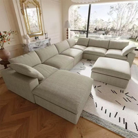 Huichen Home Mobilier de salon nordique personnalisé en gros bon marché Ensembles de canapés modulaires en lin Canapés de salon