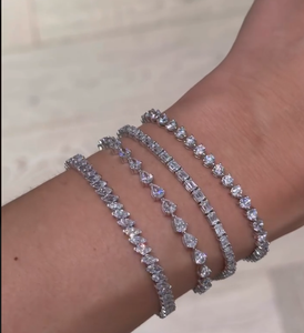 QUEENSUN Laboratuvarda Yetiştirilmiş Elmas Takı Özelleştirilmiş 1 Karat 4 Karat 7 Karat 10K 14K 18K Elmas Bileklik DEF VS VVS - Product Image 3