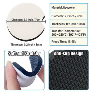 Posavasos <span class=keywords><strong>de</strong></span> Goma Natural para Sublimación, Antideslizantes, para Vasos, Tazas y Jarras, Personalizables al por Mayor - Product Image 2