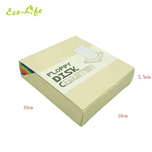 Sous-verre en silicone imperméable en forme de disquette, antidérapant et personnalisable - Product Image 6