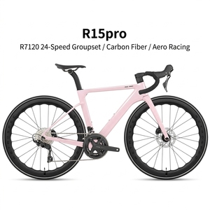 Bicicleta de Carretera de Fibra de Carbono de 24 Velocidades con Frenos de Disco Hidráulicos 700c, Cuadro de Fibra de Carbono que Reduce el Arrastre y Mejora la Fluidez - Product Image 1
