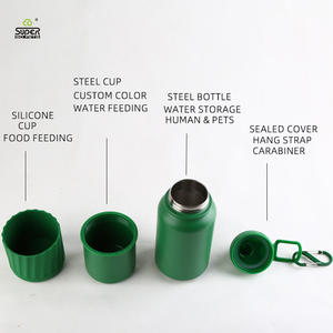 Bouteille d'eau pour <span class=keywords><strong>chien</strong></span> de 24oz 3 en 1 Bouteille d'eau portable isolée de voyage pour animaux de compagnie de 24oz en acier inoxydable - Product Image 1