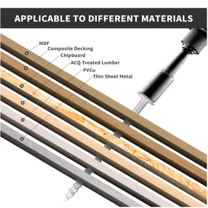 # Vis autotaraudeuses à tête fraisée 8 x 1/2 en acier au carbone zingué, vis à bois à tête blanche, filetage complet, embout de tournevis inclus, 100 pièces - Product Image 3