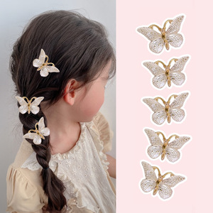 Lot de 5 pinces à cheveux papillon coréennes pour enfants, <span class=keywords><strong>barrettes</strong></span> mignonnes pour filles, accessoires de coiffure pour enfants, vente en gros - Product Image 2