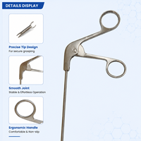 Pinza de Sutura para Artroscopia Recta 0 °   Instrumento Quirúrgico de Acero Inoxidable de 165 mm para Cirugía Mínimamente Invasiva OEM