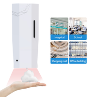 Dispenser Sabun Cair Otomatis Tanpa Sentuh AOLQ, Pemasangan di Dinding, Sensor Gerak, Botol Isi Ulang Cairan Busa, Penyemprot Sanitizer