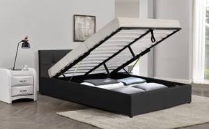 Cama de almacenamiento de cuero tamaño queen para dormitorio, diseño simple, gran oferta - Product Image 3