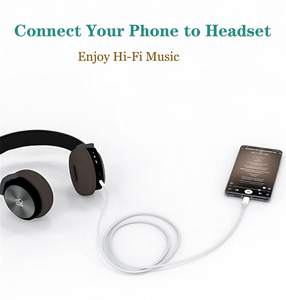 Cable Auxiliar de Nailon <span class=keywords><strong>HANTAI</strong></span> Ht-23 de Alta Calidad, 1M, para iPhone y Samsung, Conector de 3.5mm, Compatible con Auriculares, Altavoces Estéreo para Casa/Auto, 4K 8K - Product Image 5