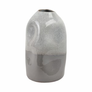 Vaso moderno in terracotta lucida con morbidi accenti curvi per soggiorno, decorazione per la casa, camera da letto, vaso in ceramica e porcellana. - Product Image 3