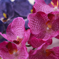 Groothandel Realistische Kunstmatige Vanda Orchideeën Bloemen Handgemaakt voor Pasen Kerstmis Bruiloft Feest Hotel Huisdecoratie