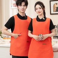 Tablier de cuisine imprimé chat mignon, tablier de serveur, tablier de serveuse, veste de travail, uniforme de travail pour salon de manucure, tablier personnalisé avec logo, tablier cargo