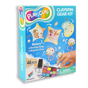 Full Custom Item#12052 DIY Clay Spin Gear Kit Customized Ring Set for Kids Educational Crafts