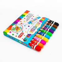Marqueurs d'art Bingo OEM économiques, pointes de 10 mm, petite capacité 20 ml, sans fuite, ensemble de 10 couleurs, marqueurs à points pour jeu de Bingo, marqueurs Dabber Bingo