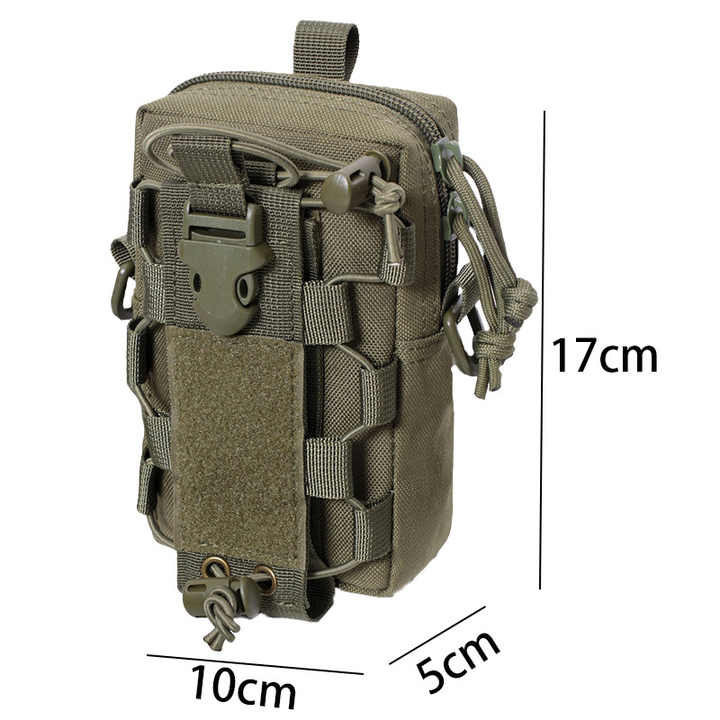 Tactical MOLLE Belt Pouch – EDC Waist Bag For Phone, Tools, Gear, Perfect For Hiking, Camping & Duty Use