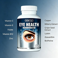 Capsules antioxydantes pour la santé oculaire en gros, formule AREDS2, soutien à la santé oculaire, soin nutritionnel des yeux, OEM/ODM